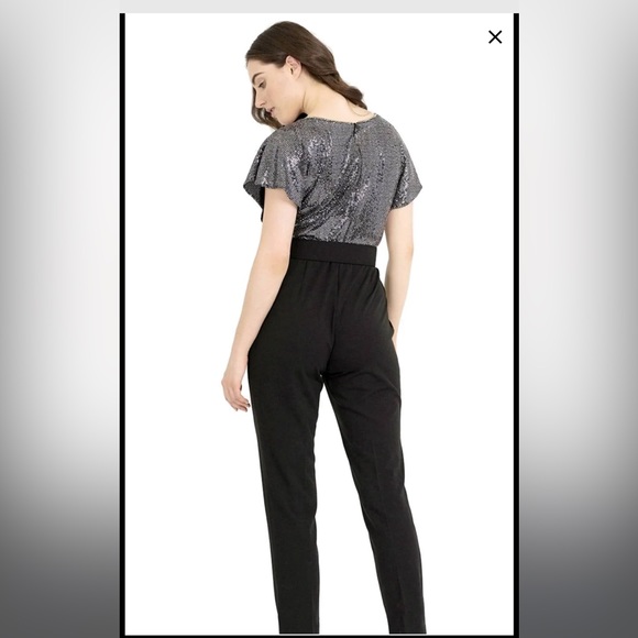 NWT Joseph Ribkoff Embellished Belted Jumpsuit - Picture 3 of 5